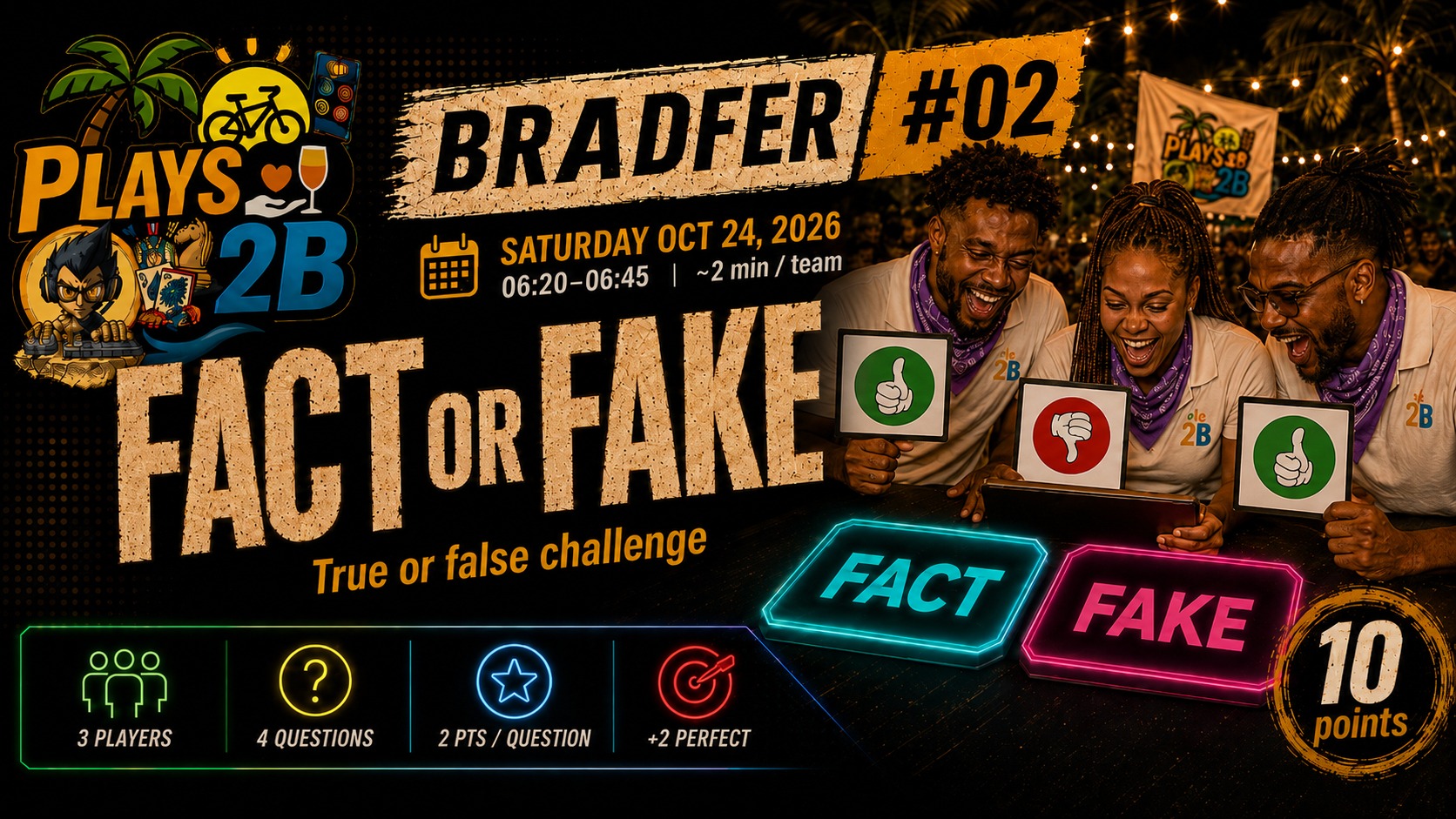 FACT OR FAKE — Plays2B 2026